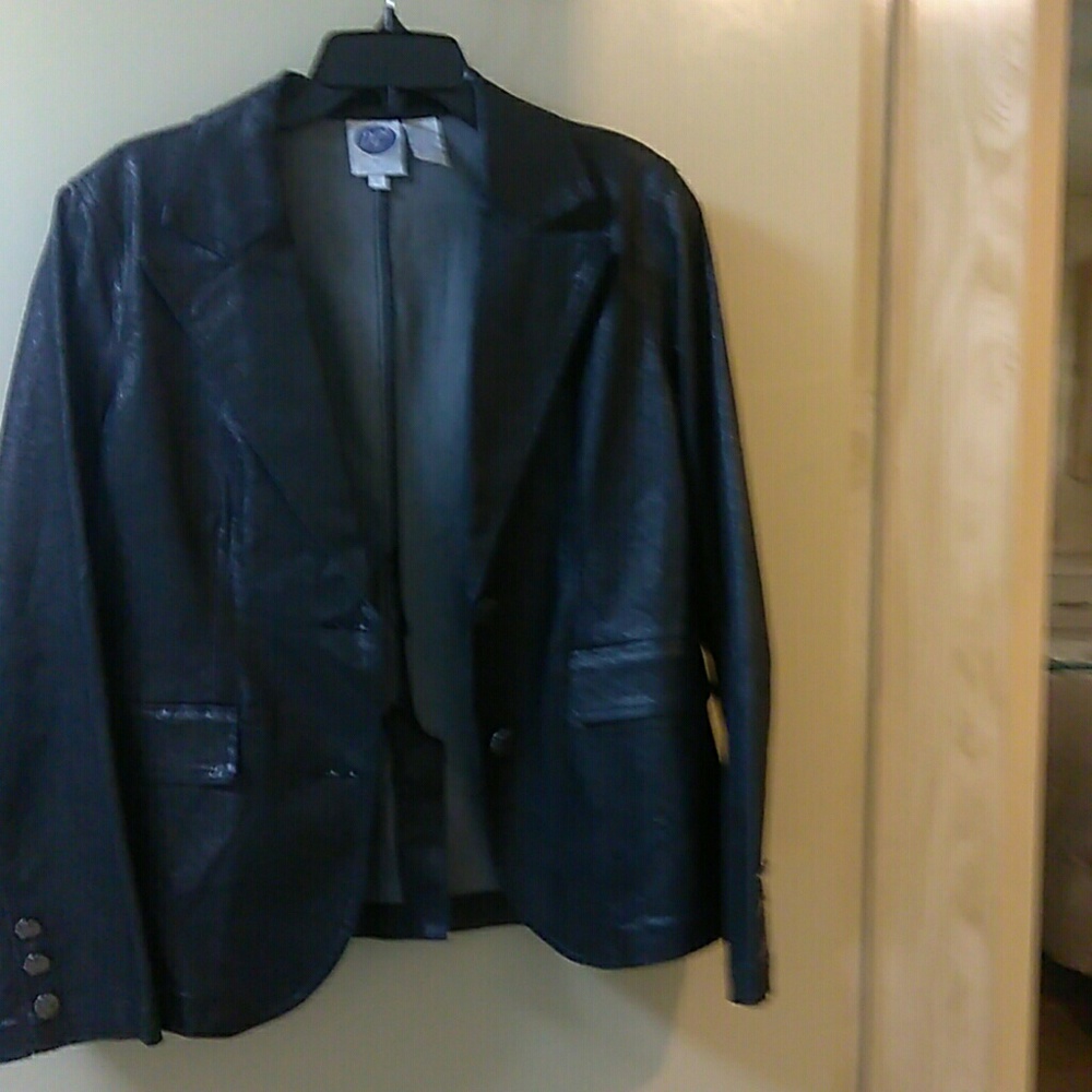 Black shiny jacket